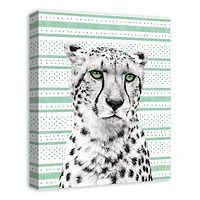 Minty Eyes Cheetah Canvas Wall Art