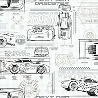 RoomMates Disney® Pixar Cars Schematic Peel & Stick Wallpaper