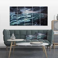 Designart - Pirate Ship Under Stormy Cloud