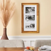 3 Opening 5" x 7" Walnut Collage Frame with Mat by Studio Décor®