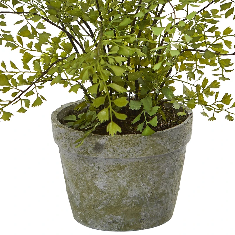 13" Maiden Hair Artificial Plant in Decorative Planter