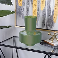 The Novogratz 12" Jade Green Magician's Hat Modern Glass Vase