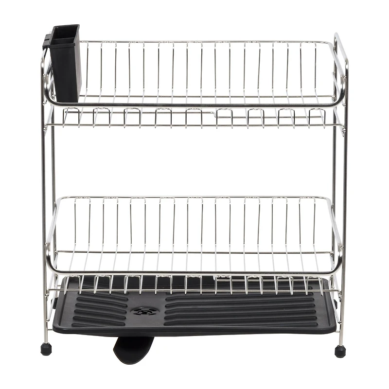 IRIS® 15.75" Stainless Steel 2-Tier Dish Rack