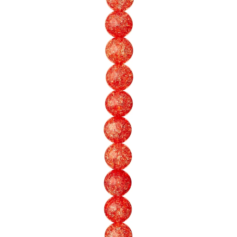 Red Crackled Quartzite Round Beads, 10mm by Bead Landing™
