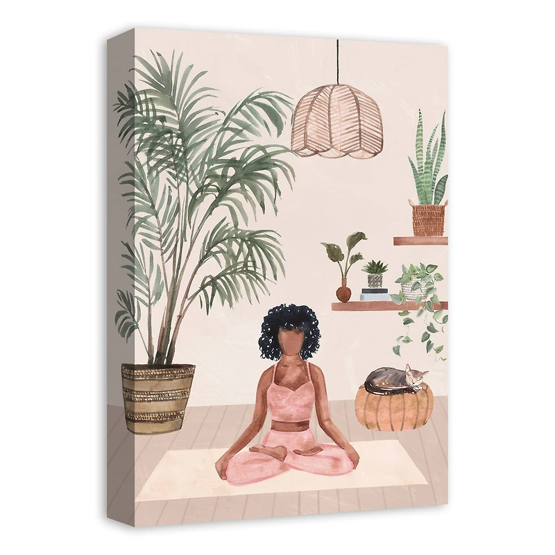 Serene Yoga Scene I 12" x 18" Canvas Wall Art