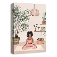 Serene Yoga Scene I 12" x 18" Canvas Wall Art