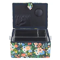 11.5" Blue Floral Sewing Basket by Loops & Threads®