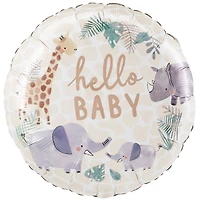 17" Soft Jungle Hello Baby Mylar Balloon