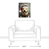Happy Pawlidays Lab 16" x 20" Canvas Wall Art