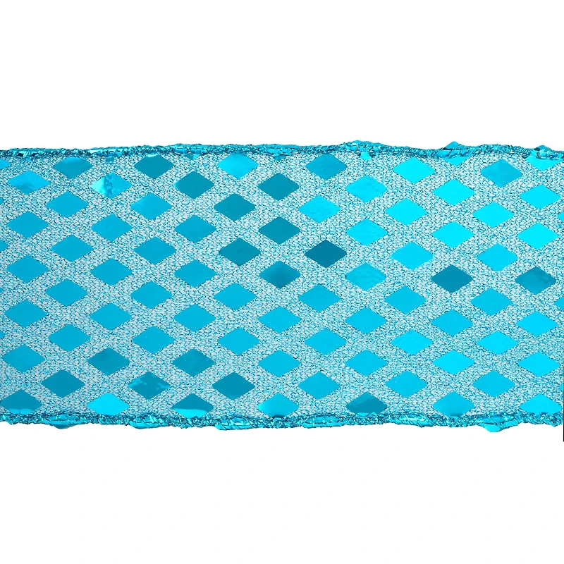 2.5" x 30ft. Turquoise Disco Wired Metallic Ribbon by Celebrate It®
