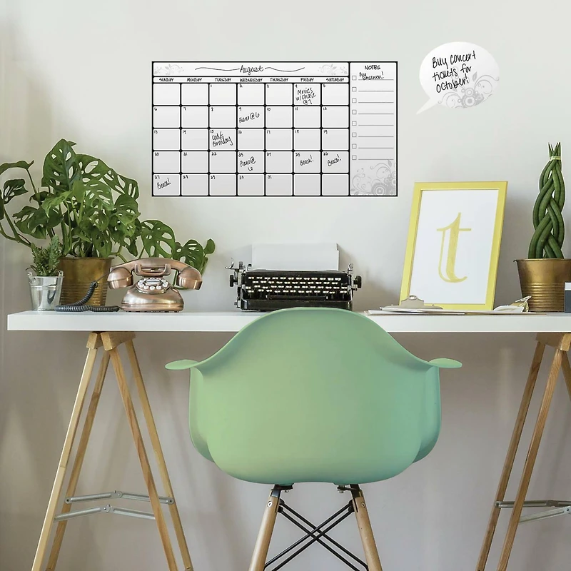 RoomMates Dry Erase Calendar Peel & Stick Wall Decal