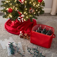 Simplify Red Stackable Christmas Tree Light Organizer Box