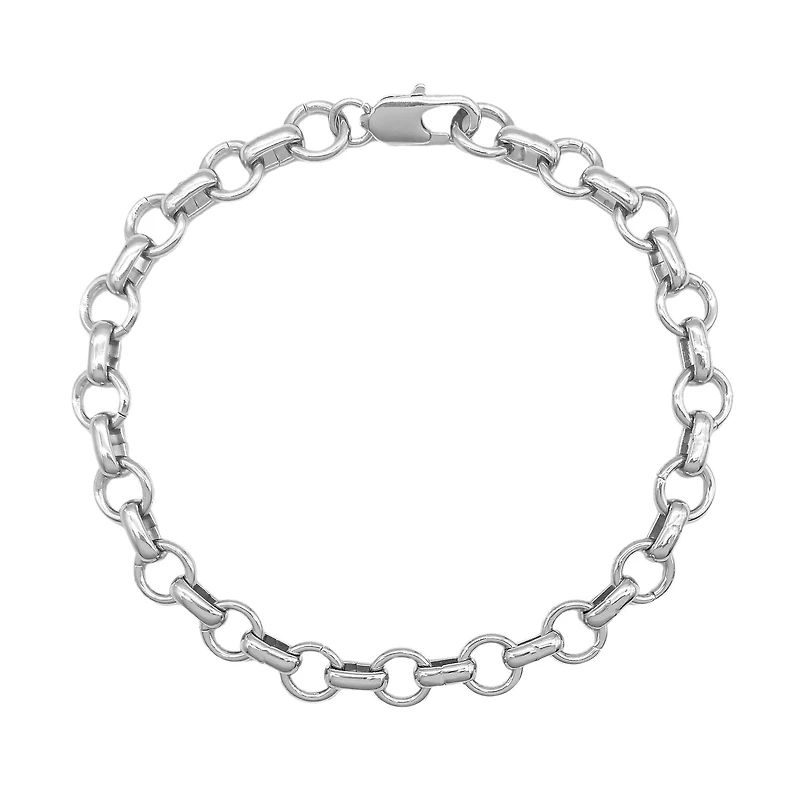 Rhodium Long & Short Charm Bracelet by Bead Landing™