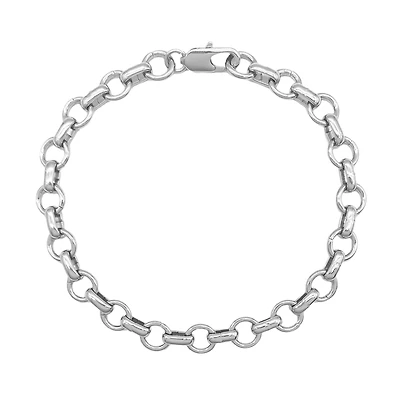 Rhodium Long & Short Charm Bracelet by Bead Landing™