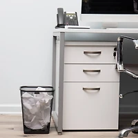 Mind Reader 5gal. Black Metal Mesh Waste Paper Basket, 4ct.