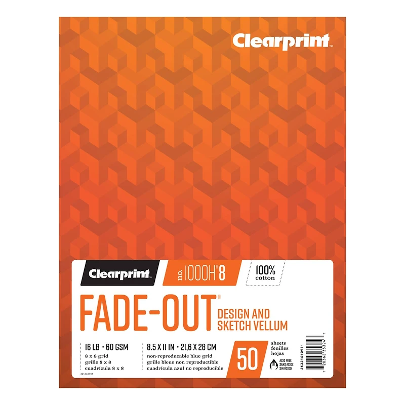 Clearprint™ Design Vellum Pad, 8 x 8 Grid