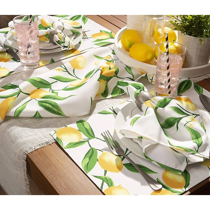DII® Lemon Bliss Print Outdoor Napkins, 6ct.