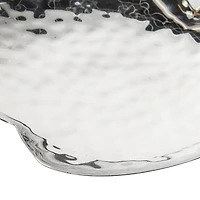 Silver Apple Stainless Steel Contemporary Tray Set