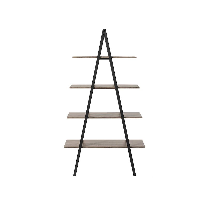 Glitzhome® 5.5ft. Modern Industrial 4-Tier A-Frame Open Ladder Bookshelf