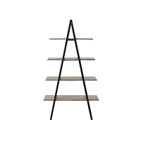 Glitzhome® 5.5ft. Modern Industrial 4-Tier A-Frame Open Ladder Bookshelf