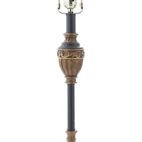 Brass Metal Tuscan Table Lamp, 33" x 10" x 10"