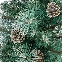 4ft. Pre-Lit Frosted Tip British Columbia Mountain Pine Artificial Christmas Tree with Pinecones, Clear Lights