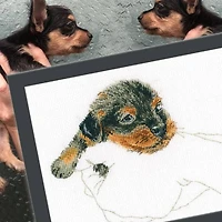 RTO Warmth in Palms Puppy Cross Stitch Kit