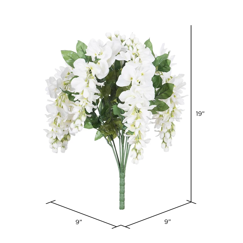 Artificial White Wisteria Bush