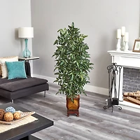 5ft. Bracken Fern Tree with Decorative Vase 