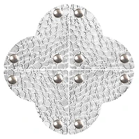 Dritz Home Nickel Textured Quatrefoil Corners