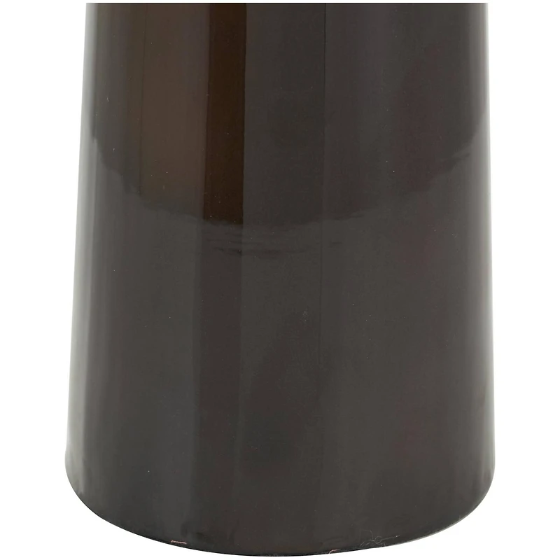 20.25" Blue & Brown Ombre Metal Vase