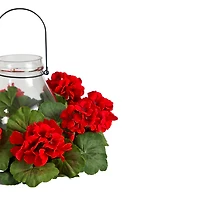 16" Artificial Geranium Candelabrum