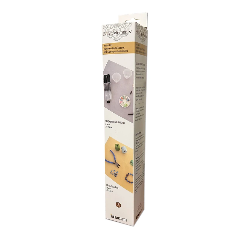 The Beadsmith® BASIC elements™ 11" x 14" Silicone & Fabric Craft Mat Set