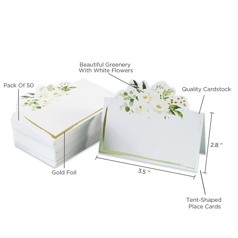Kate Aspen® Botanical Garden Tent Place Card, 100ct.