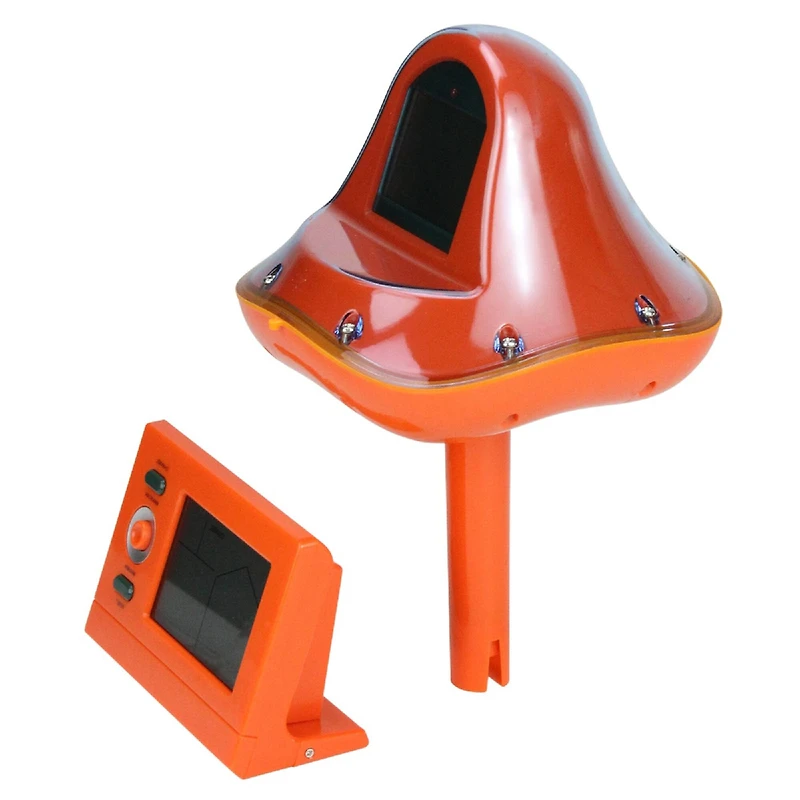 Pool Central® 8" Orange Wireless Digital Pool Thermometer with Receiver Station