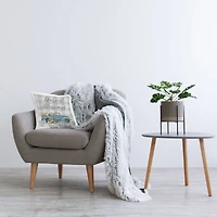 Stupell Industries Harvest Blessings Gray Plaid Throw Pillow