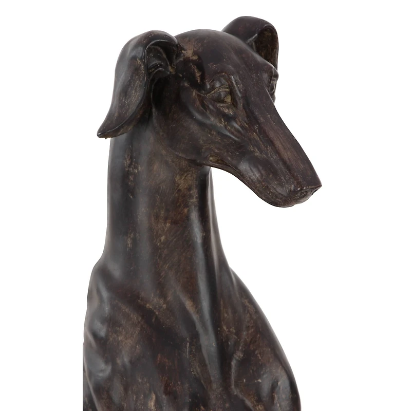 31" Brown Farmhouse Dog Sculpture