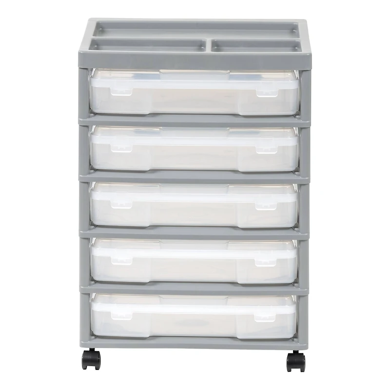 IRIS Gray 5-Case Scrapbook Cart