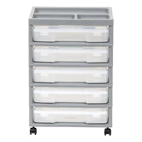 IRIS Gray 5-Case Scrapbook Cart