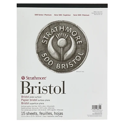 Strathmore® 500 Series Bristol Plate Paper Pad