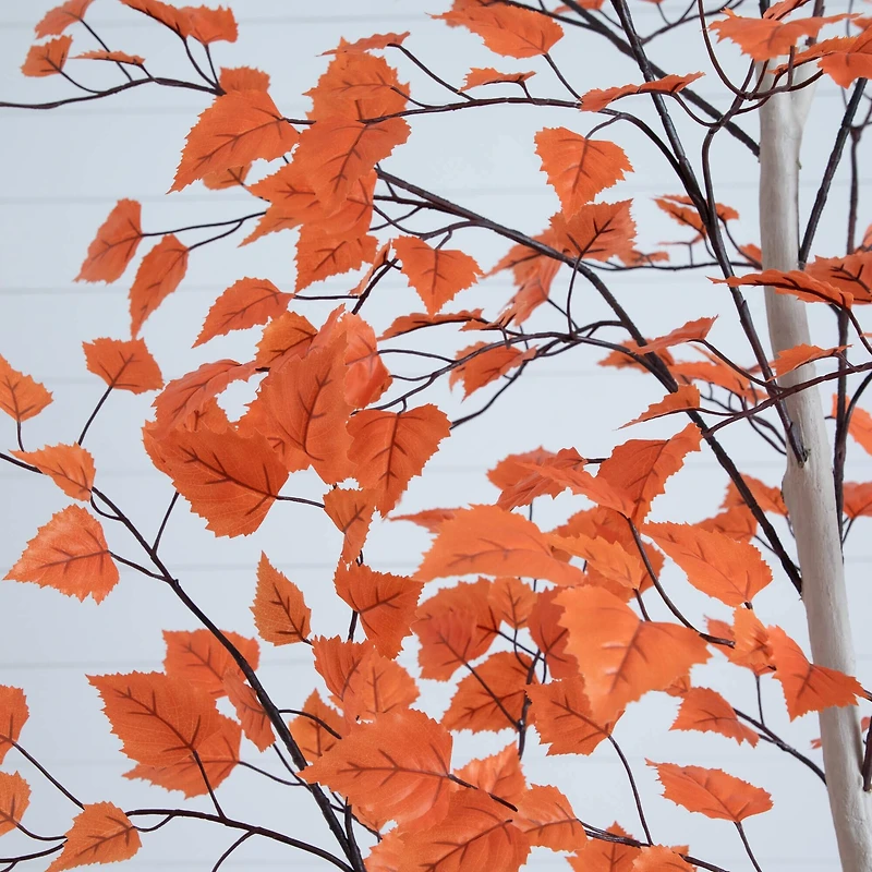 7ft. Autumn Paper Birch Artificial Fall Tree