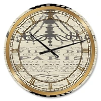 Designart French Chandeliers Couture I Glam Wall Clock