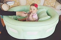 Room to Grow Green 4-in-1 Portable Inflatable Baby Bathinet