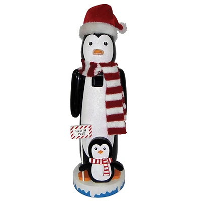 Santa's Workshop 13.5" North Pole Penguins Nutcracker