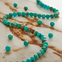 Aqua Serpentinite Jasper Round Beads by Bead Landing