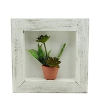 12" Mixed Succulent Plants in a Pot, 3-D Wall Art Décor