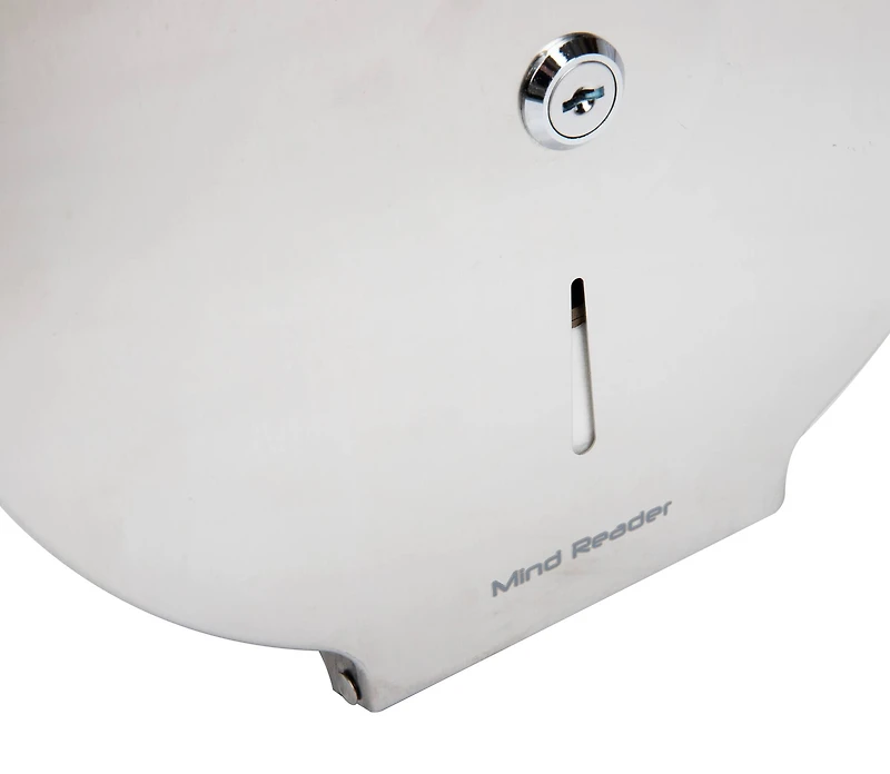 Mind Reader Commercial Wall Mounted Stainless Steel Toilet Roll Dispenser