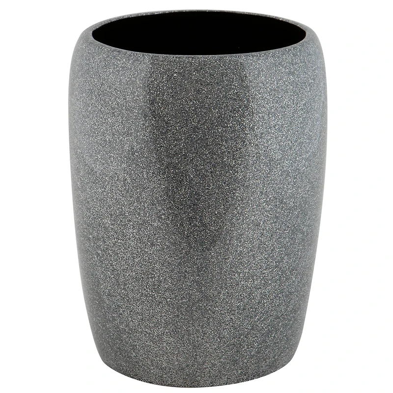 Elle Décor Eclat Gray Glitter Waste Bin