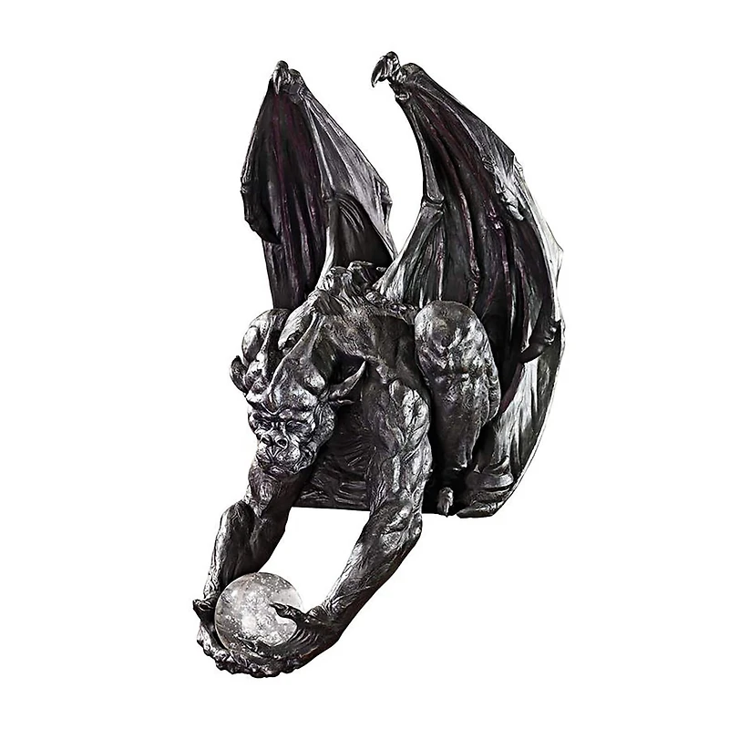 Design Toscano Clutch, Keeper of the Mystic Orb Gargoyle Sitter Statue
