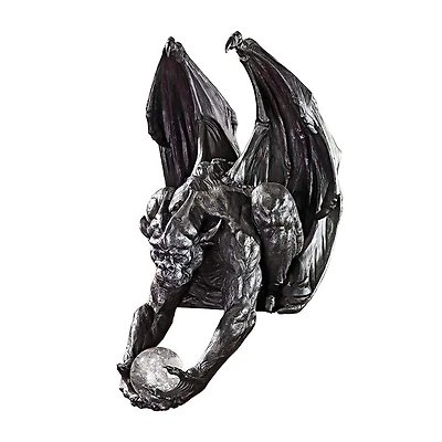 Design Toscano Clutch, Keeper of the Mystic Orb Gargoyle Sitter Statue